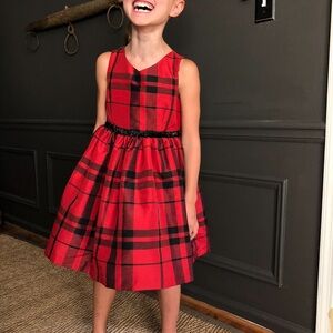 Cat & Jack Red and Black Pleated A-line Dress for Wedding Guest
